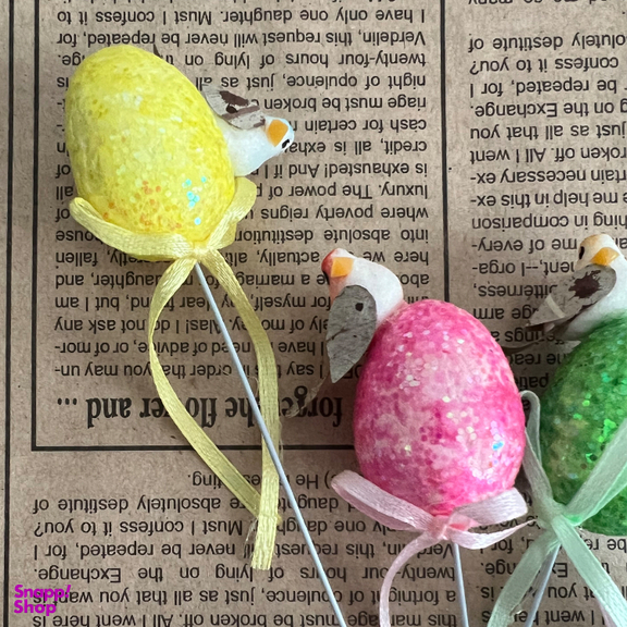 کادویی تخم مرغ نوروز طرح پرنده برکت مجموعه 2 عددی