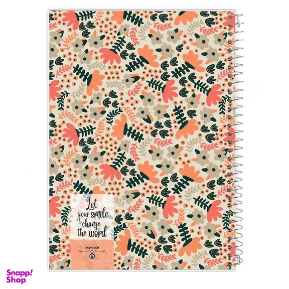 دفتر مشق 40 برگ مکث نوت طرح گل کد 9422