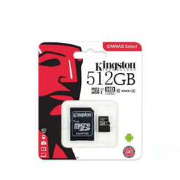 کارت حافظه MicroSDXC کینگستون کلاس 10 U1 ظرفيت 512 گیگابایت به همراه آداپتور