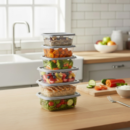 ظرف نگهدارنده نورینو مدل سامان مجموعه 6 عددی