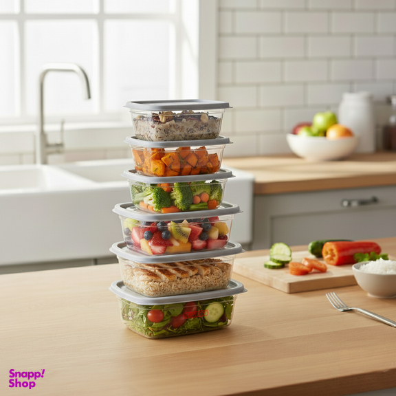 ظرف نگهدارنده نورینو مدل سامان مجموعه 6 عددی