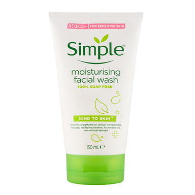 کرم شستشوی صورت سیمپل مدل Moisturising حجم 150 میلی لیتر