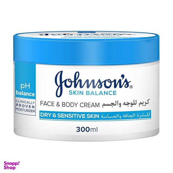 کرم مرطوب کننده و آبرسان صورت و بدن جانسون مدل Skin Balance حجم 300 میلی لیتر