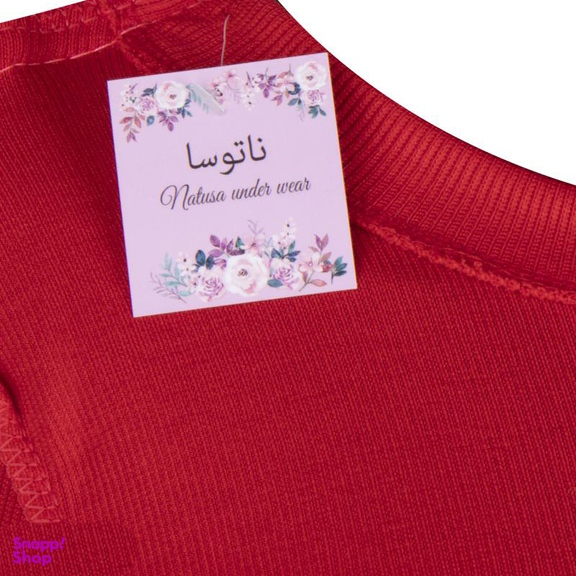 کراپ تیشرت زنانه ناتوسا مدل NTS780-6 رنگ قرمز