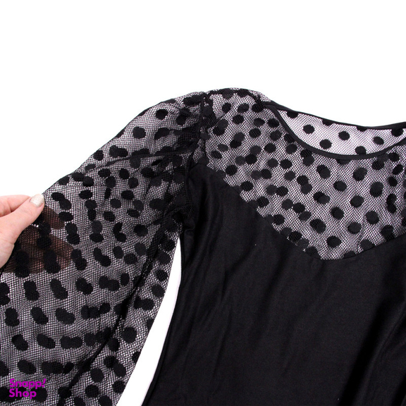 بادی آستین بلند زنانه ماییلدا مدل 3684-401 رنگ مشکی