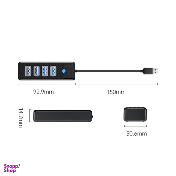 هاب USB3.0 چهار پورت مدل PW4U-U3