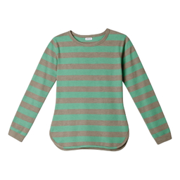 پلیور زنانه مدل راه راه رنگ سبز آبی