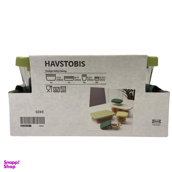 ظرف نگهدارنده ایکیا مدل HAVSTOBIS مجموعه 5 عددی
