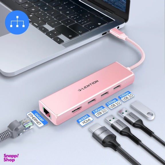 هاب 5 پورت USB-C لنشن مدل C25 HE