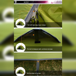 چادر کوهنوردی 3 نفره هیلمن مدل HN03