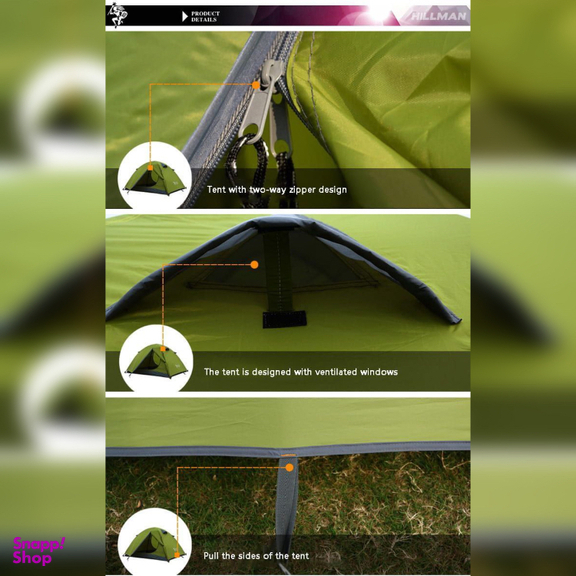 چادر کوهنوردی 3 نفره هیلمن مدل HN03