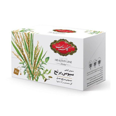 دمنوش گیاهی سبوس برنج گلستان بسته ۲۰ عددی