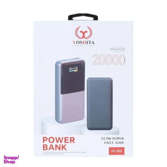پاوربانک 22.5 وات یوشیتا مدل YP-003 ظرفیت 20000 میلی آمپر ساعت