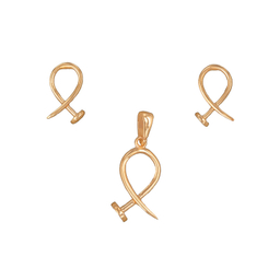 نیم ست طلا 18 عیار زنانه طلاجات طرح میخ کد 1016