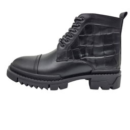 نیم بوت مردانه چرم ریباری مدل Z31 رنگ مشکی