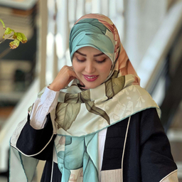 روسری زنانه آنالیا مدل ابریشم لاکچری طرح بهار کد 5060