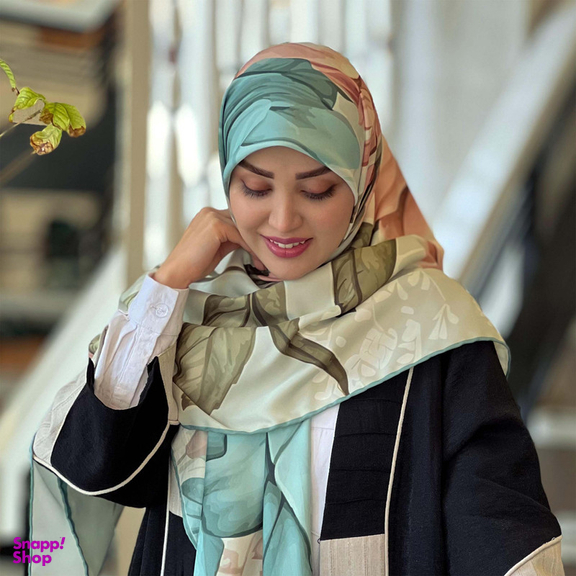 روسری زنانه آنالیا مدل ابریشم لاکچری طرح بهار کد 5060