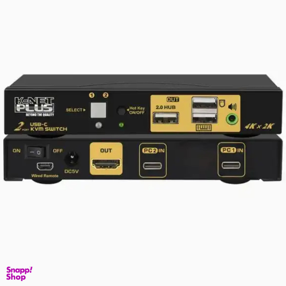 کی وی ام سوییچ 2 پورت Type-C کی نت پلاس مدل KP-C622
