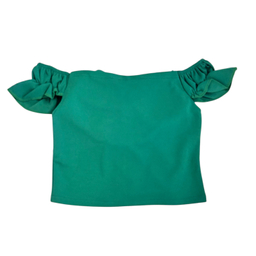 تاپ زنانه کد TOPCROP0023 رنگ سبز