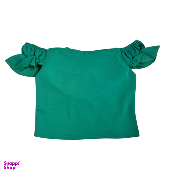 تاپ زنانه کد TOPCROP0023 رنگ سبز