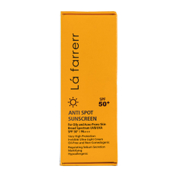 کرم ضدآفتاب و ضد لک بی رنگ لافارر مدل SPF 50 مناسب پوست های چرب و مستعد آکنه حجم 40 میلی لیتر
