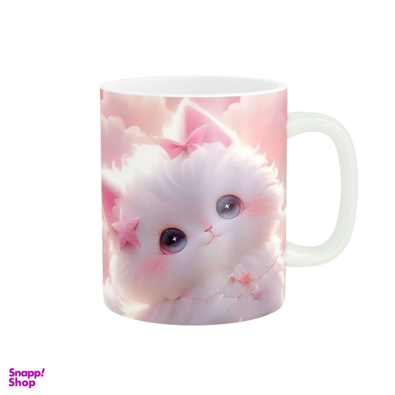 ماگ پاد آفرین طرح گربه عروسکی کد 3642