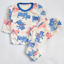 ست تیشرت آستین بلند و شلوار راحتی نوزادی مدل هاپو کد 4161 رنگ سفید