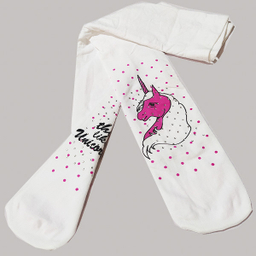 جوراب شلواری دخترانه مدل Uni9 طرح اسب تک شاخ