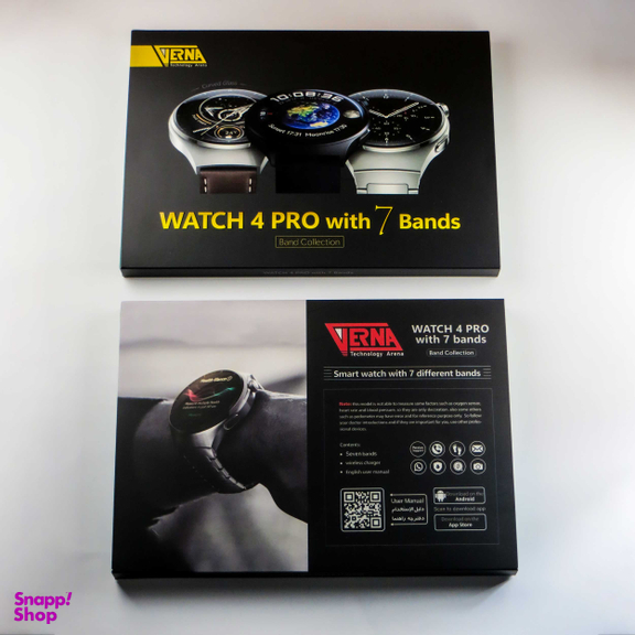 ساعت هوشمند ورنا مدل Watch 4 Pro به همراه 7 بند