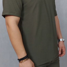 ست تیشرت  و شلوار مردانه کد 52 رنگ سبز زیتونی