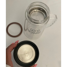 لیوان دمنوش ساز دو جداره طرح Good Morning