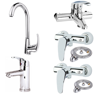 ست شیرآلات اندیکا مدل رویال طرح قهرمان کد 74 مجموعه 7 عددی