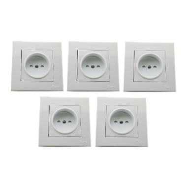 پریز توکاربدون ارت پارت الکتریک مدل تابش بسته 5 عددی