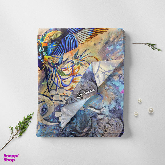 روسری زنانه چارگوش طرح سیمرغ کد 22128