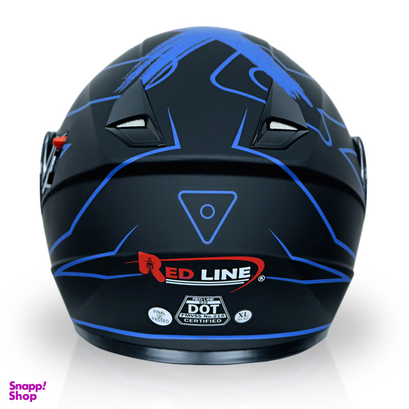 کلاه کاسکت بلوتوث دار ردلاین مدل +939 رنگ مشکی آبی