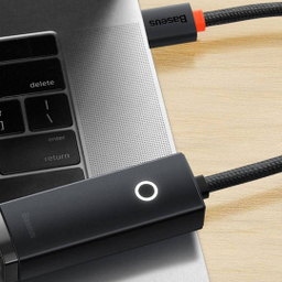 کابل تبدیل USB به پورت شبکه RJ45 LAN بیسوس مدل Lite Series WKQX000101