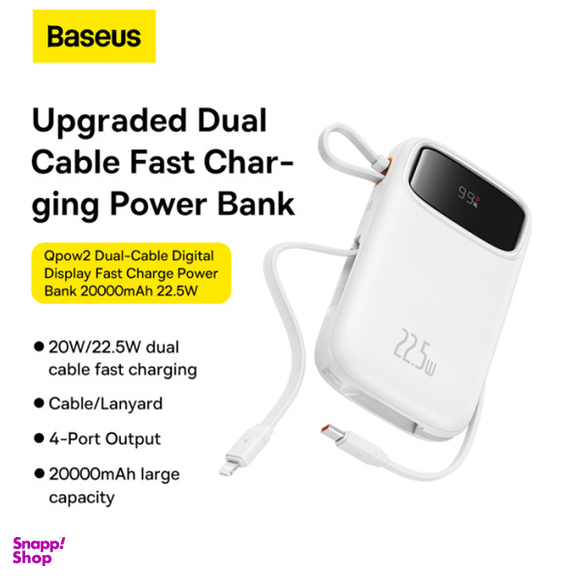 پاور بانک بیسوس مدل P10055002113-00 ظرفیت 20000 میلی امپر ساعت