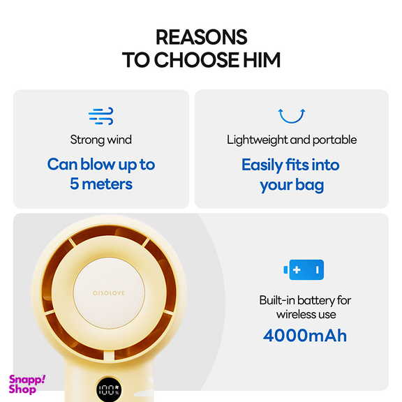 پنکه شارژی قابل حمل سولو مدل F16 Flower