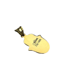 آویز گردنبند طلا 18 عیار زنانه مدل چشم نظر طرح دست همسا