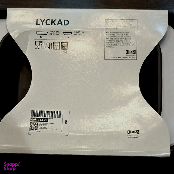 ظرف سرو 2 پارچه ایکیا مدل LYCKAD