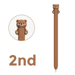 کاور قلم لمسی آهااستایل مدل PT129-2 طرح خرس مناسب اپل سری 2