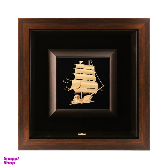 تابلو ورق طلا الون طرح کشتی چند بادبان