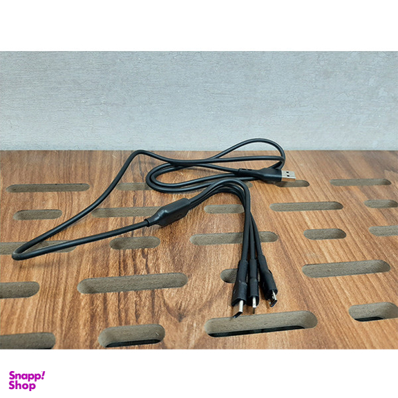 کابل تبدیل USB به microUSB  / لایتنینگ  / USB-C کاجیتل مدل 3in1 طول 1.2 متر