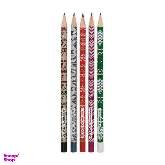 مداد مشکی آریا به همراه مداد رنگی 12 رنگ مجموعه 14 عددی