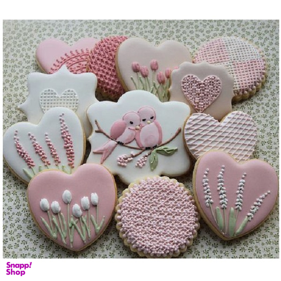 کاتر دو طرفه شیرینی پزی بهگز مدل قلب مجموعه 5 عددی