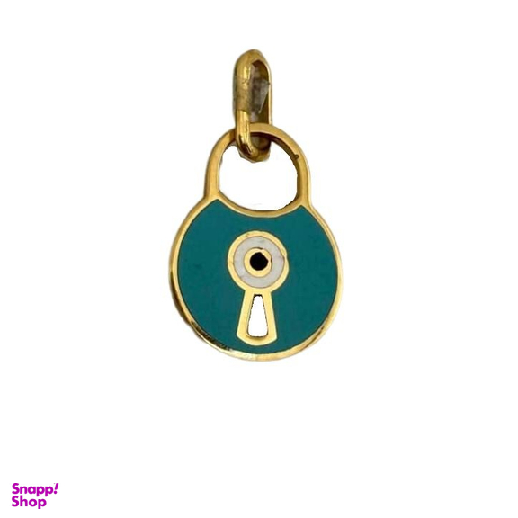 آویز گردنبند طلا 18 عیار زنانه مدل دایره طرح قفل