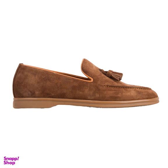 کفش راحتی مردانه چرم مشهد مدل j6222 رنگ شکلاتی