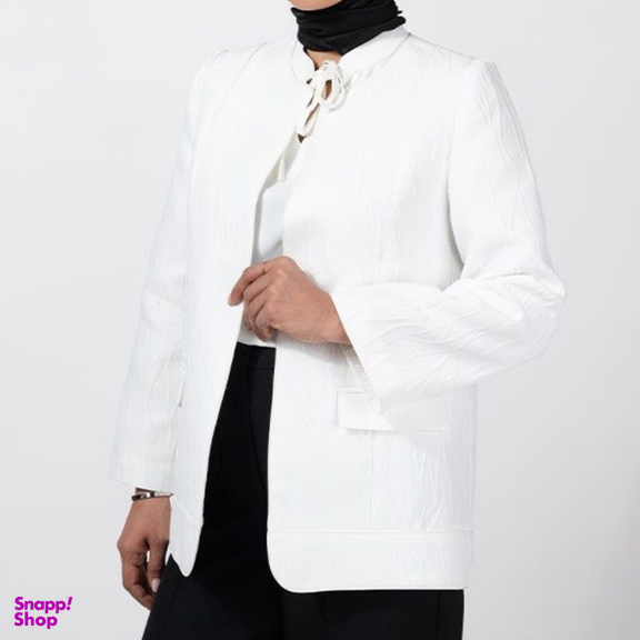 کت زنانه برنس مدل آلاله رنگ شیری