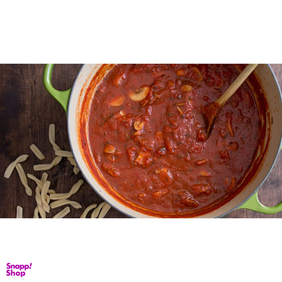 خوراک لوبیا چیتی با قارچ در سس گوجه فرنگی اصالت 380 گرم