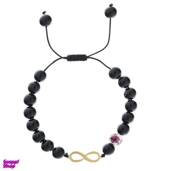 دستبند طلا 18 عیار زنانه پانسی مدل بینهایت کد D000983